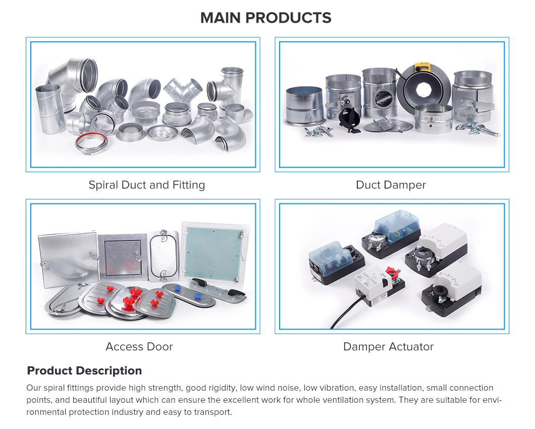 Wholesale Factory Ventilation Round Air Flow Volume Regulating Damper Controller Damper for Air Conditioning Duct